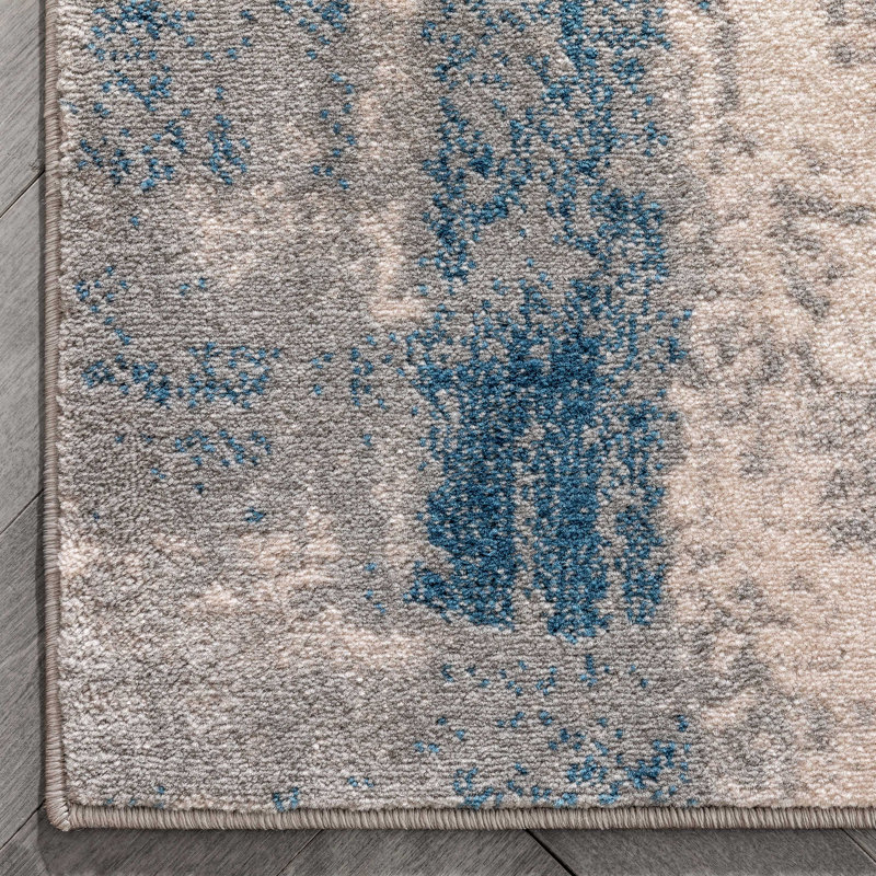 Well Woven Barclay Kalia Modern Abstract Gray Blue Area Rug & Reviews